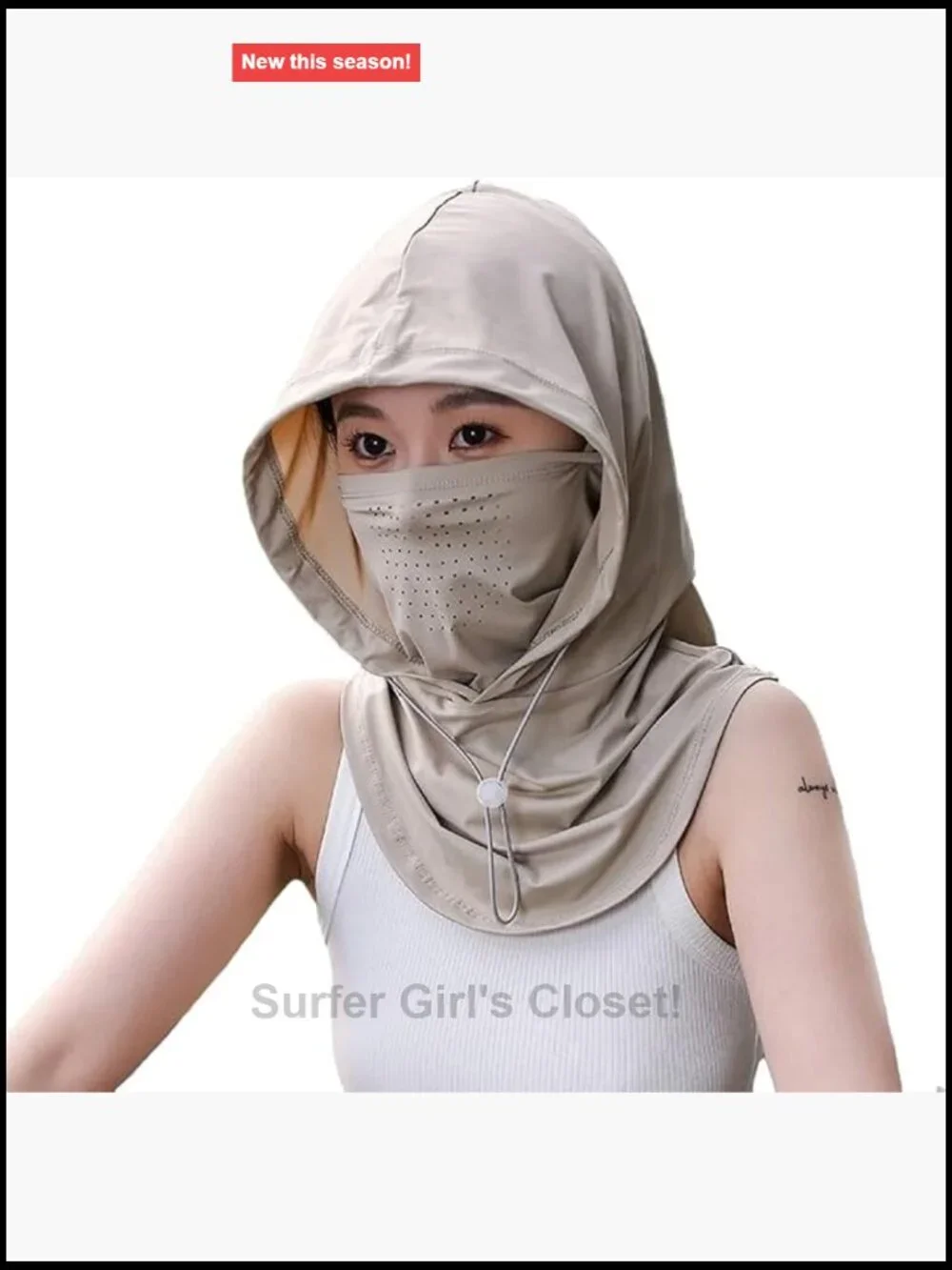 UV Protection Balaclava with Neck Guard & Face Mask for Cycling Hiking